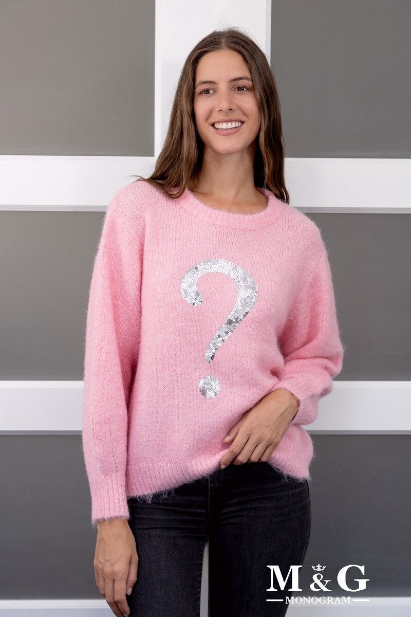 &#39;Enigma&#39; Sweater in Baby Pink