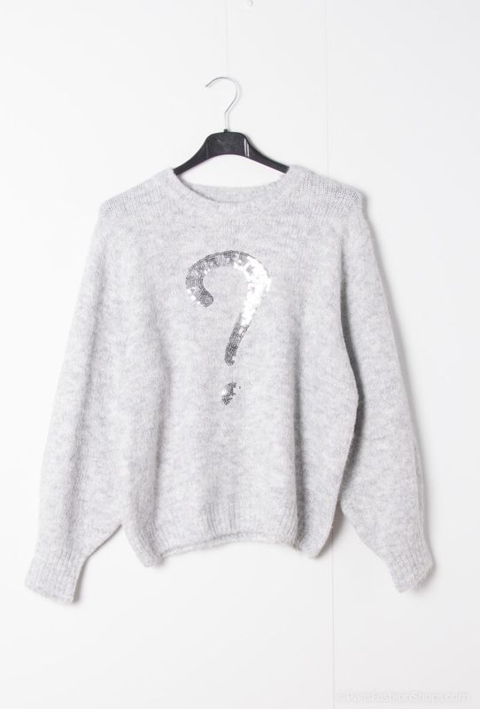 &#39;Enigma&#39; Sweater in Silver Grey