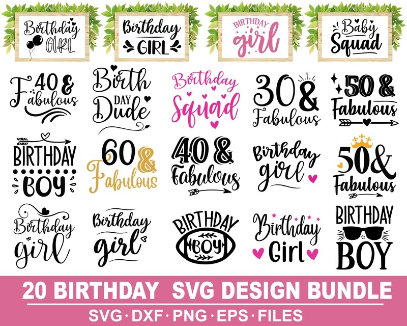 Birthday SVG Bundle