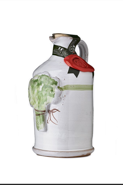 ACEITE DE OLIVA EVO ALBAHACA  - GALANTINO -CERAMICA 250ml