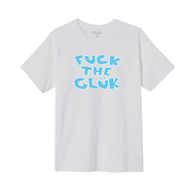 fuck the glük t-shirt white/blue