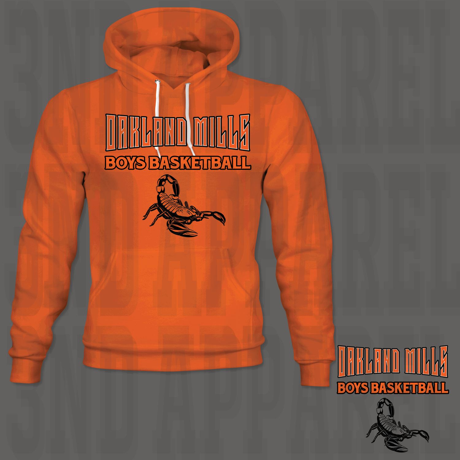 Oakland Mills Boys Basketball **LIMITED SUPPLY SPECIAL Orange Hoodie