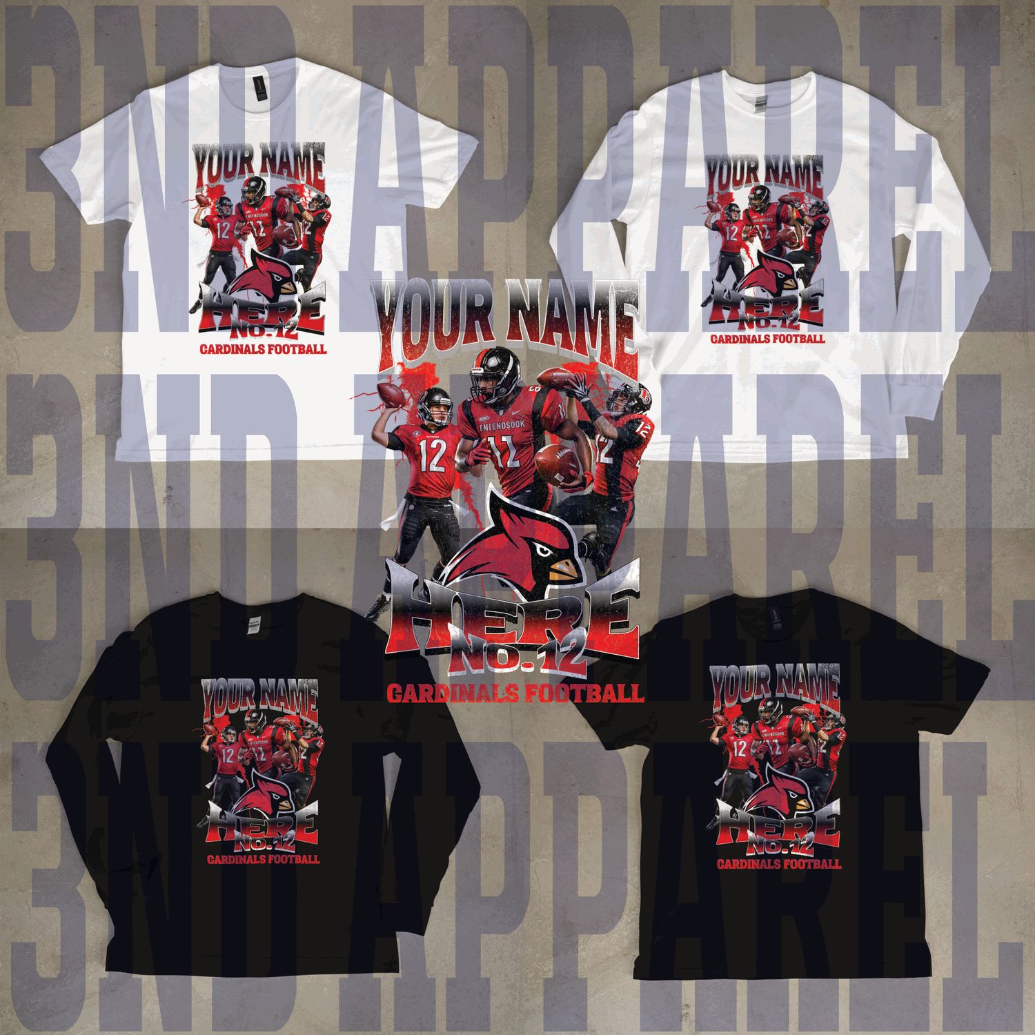 Vintage Custom Personalized Player T-shirt