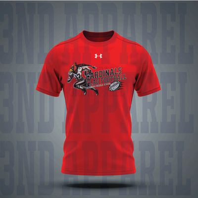 Corkran Cardinals Flag Football Sprint Red/Black UA Tech T-shirt