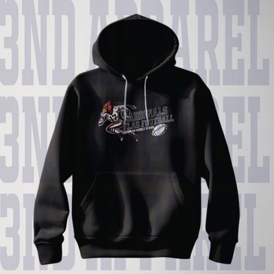 Corkran Cardinals Flag Football Sprint Black/Red Hoodie