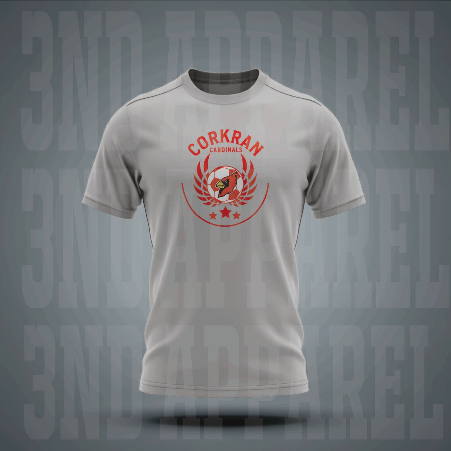Corkran Cardinals Soccer Adult Performance T-shirt
