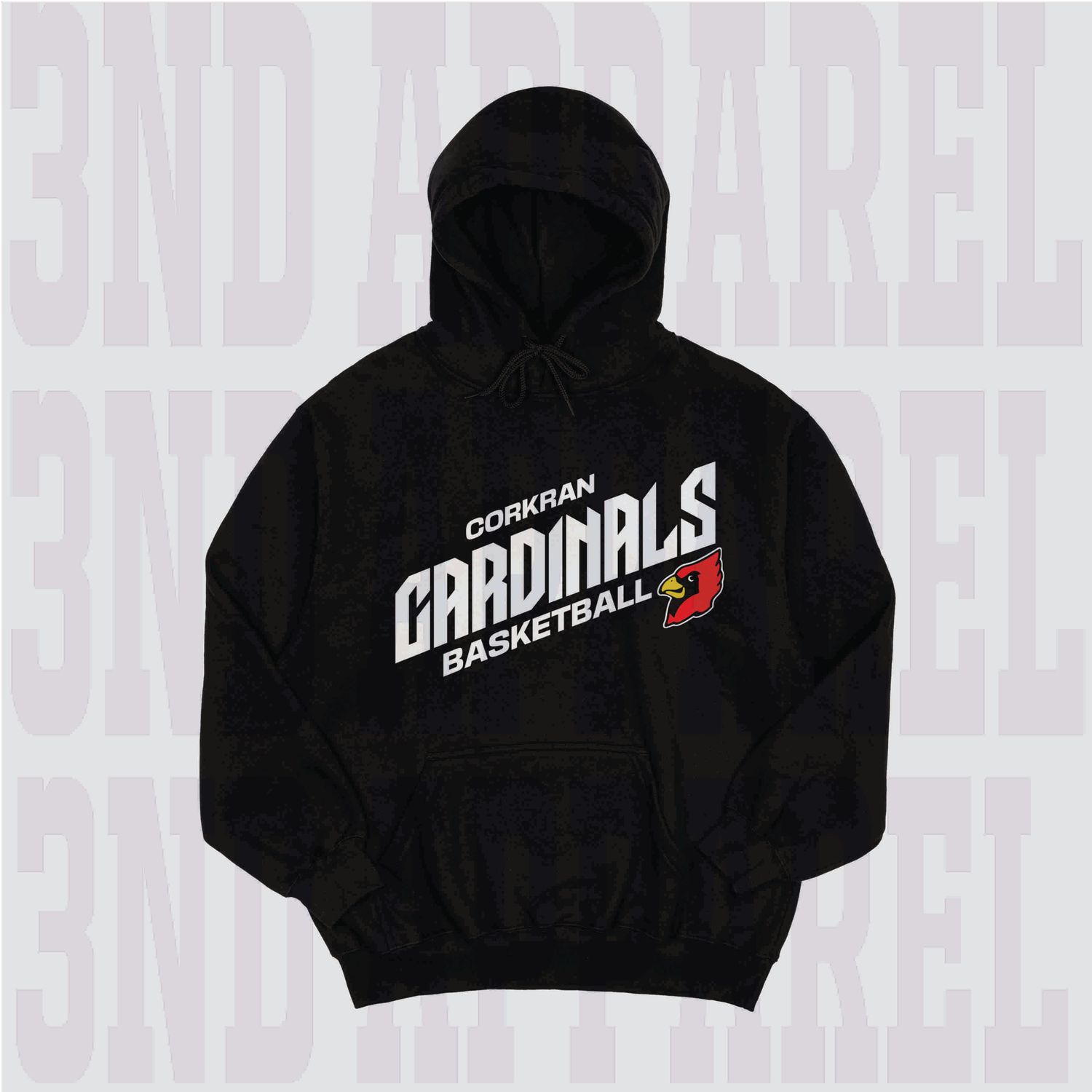 Corkran Cardinals Basketball Sideline Youth Cotton Hoodie