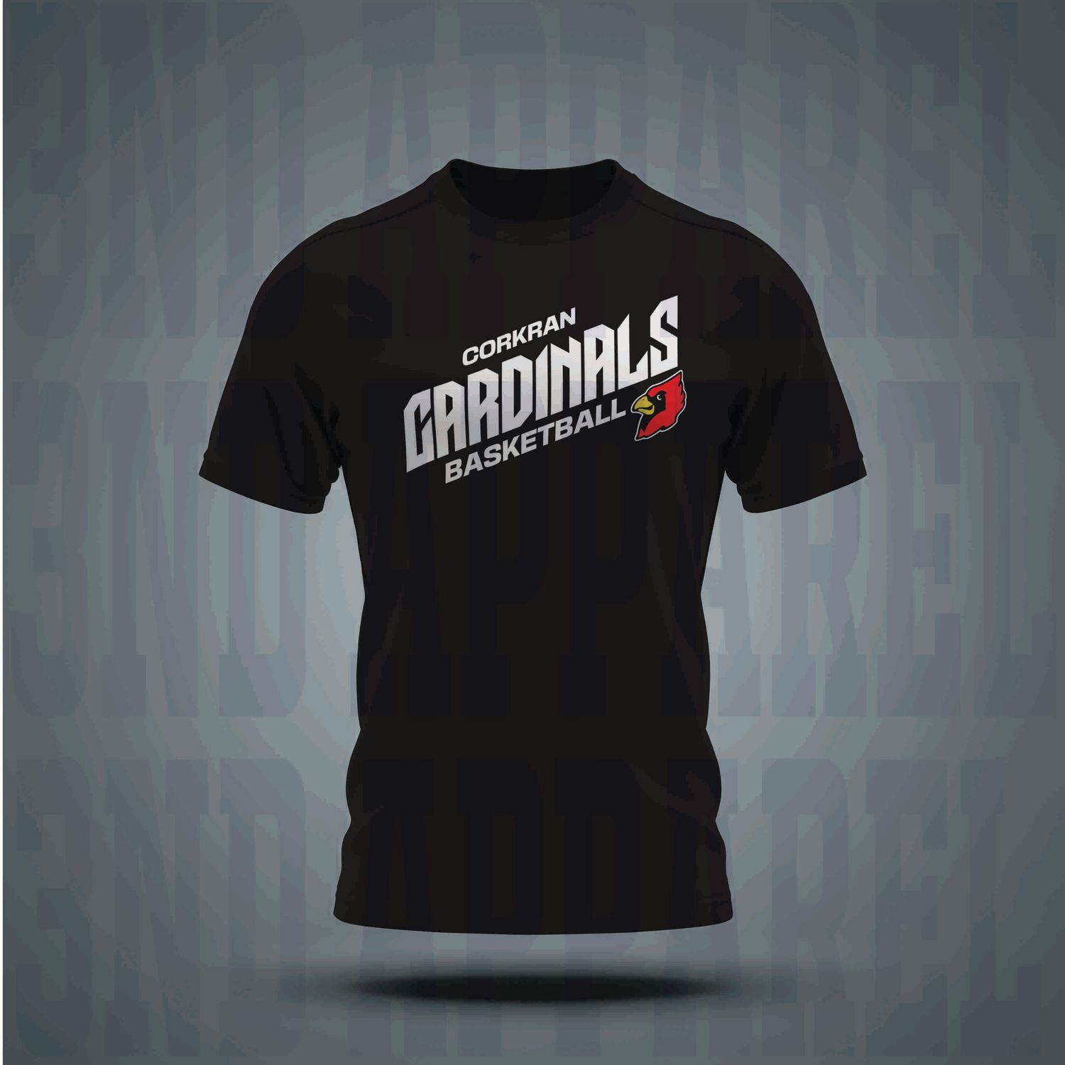 Corkran Cardinals Basketball Sideline Youth Performance T-shirt