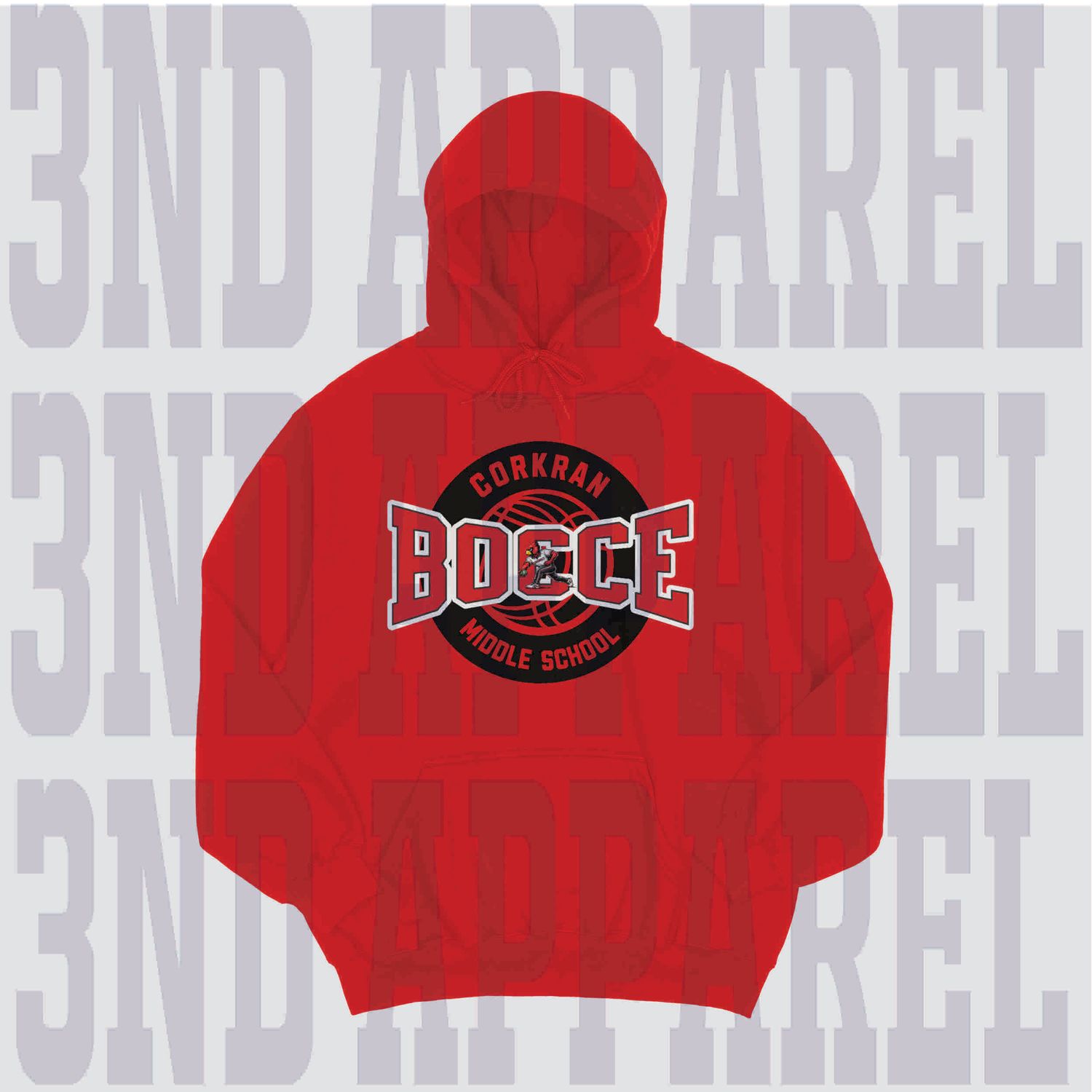 Corkran Cardinals Bocce Adult Cotton Hoodie