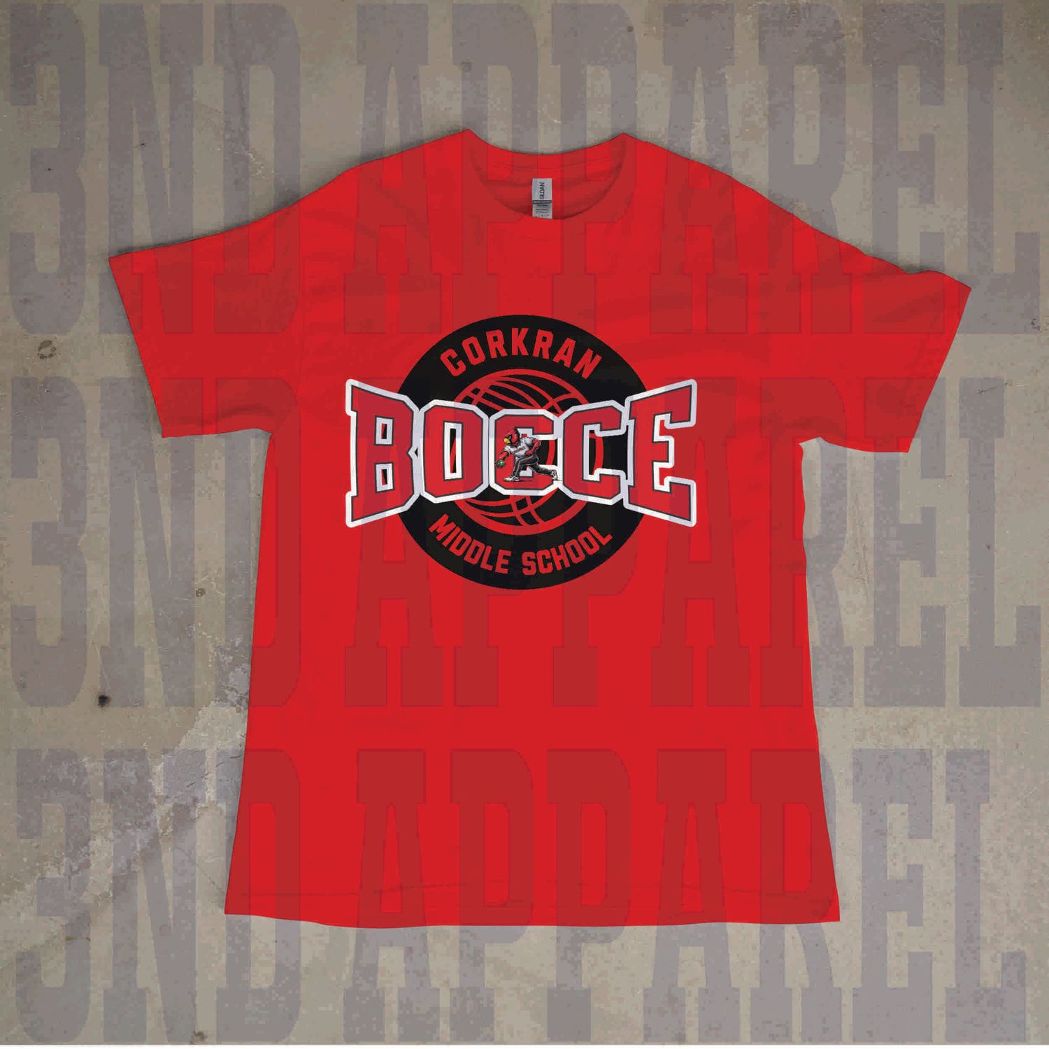 Corkran Cardinals Bocce Adult Cotton T-shirt