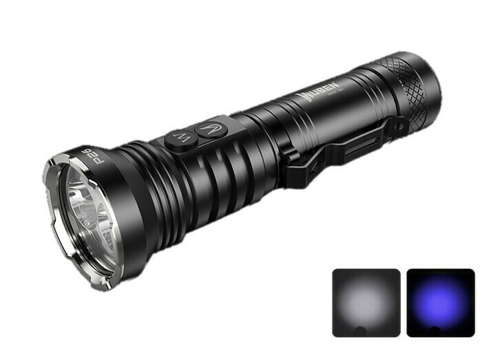 Wuben P26 (kahdella ledillä: UV365nm + kylmä valkoinen)