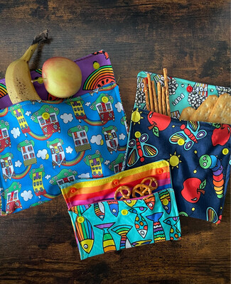 Jazzy Reusable Snack Pouches