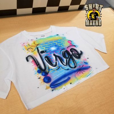 Custom Oversized Print Crop Top Shirt