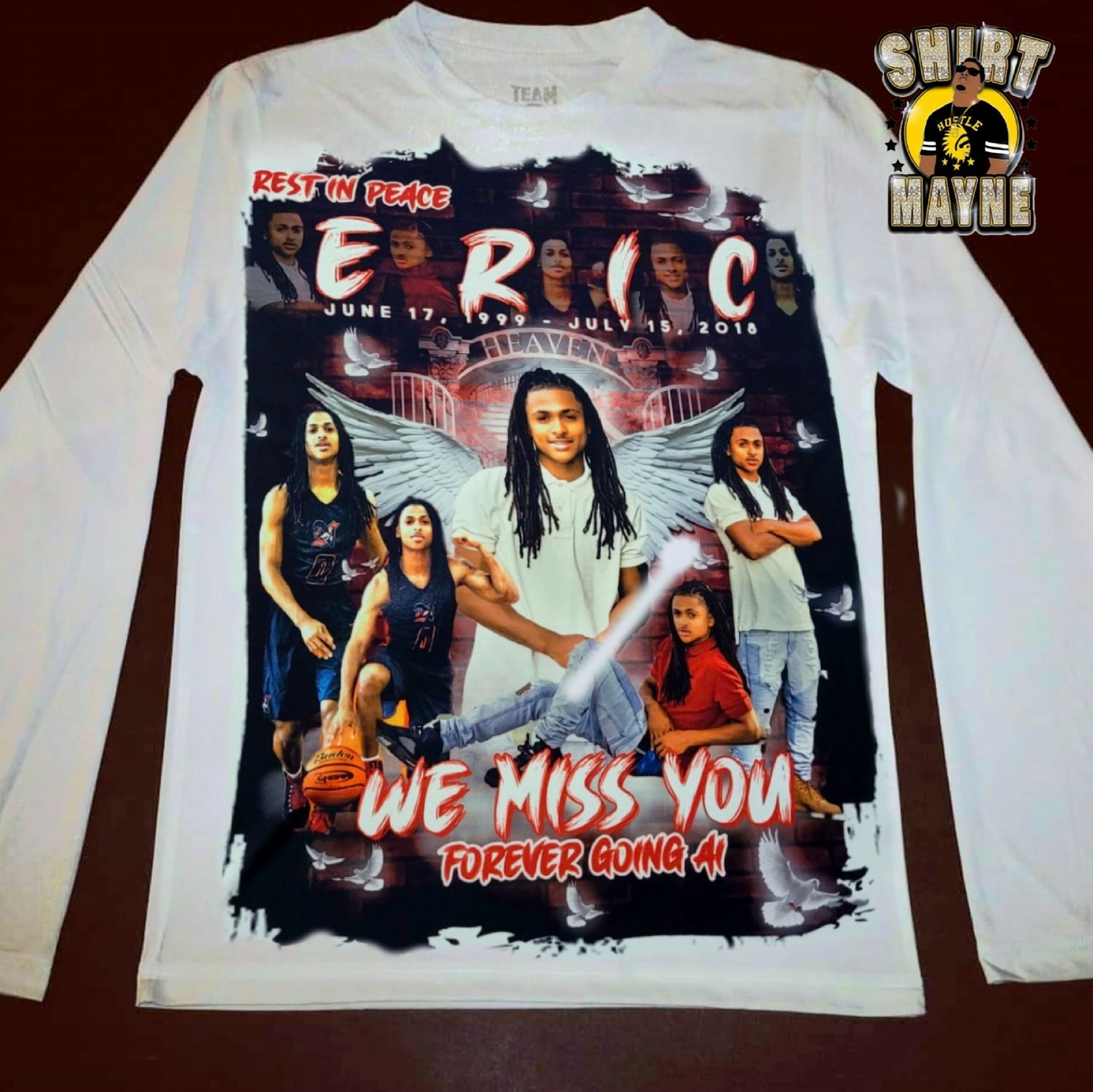 Custom Oversized Print Long Sleeve Shirt