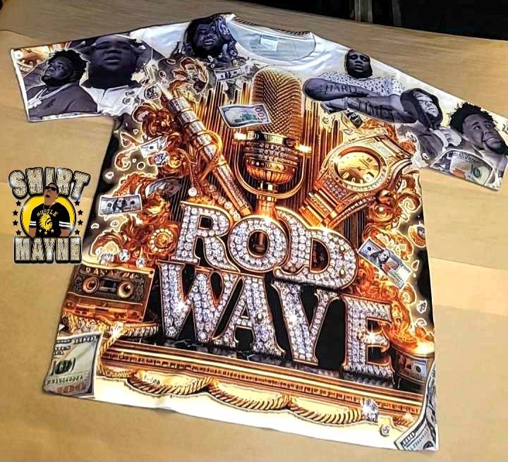 All Over Print Shirt: Rod Wave (Gold)