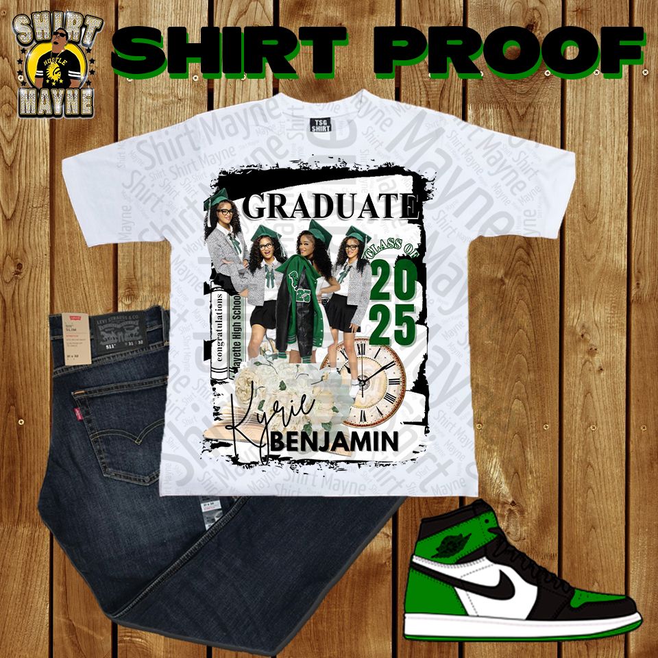 Oversized Print Shirt: Kyrie Graduation