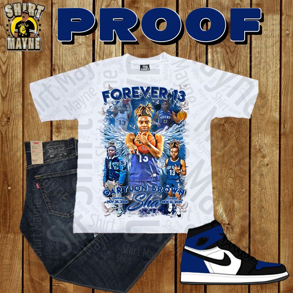 Oversized Print Shirt: Garylon Brown Memorial