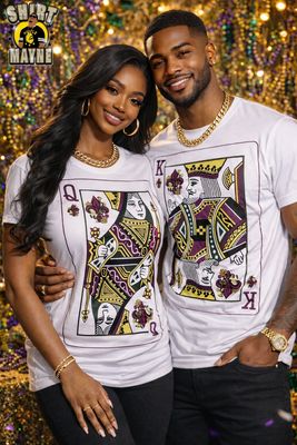 King + Queen Playing Card Mardi Gras Shirt