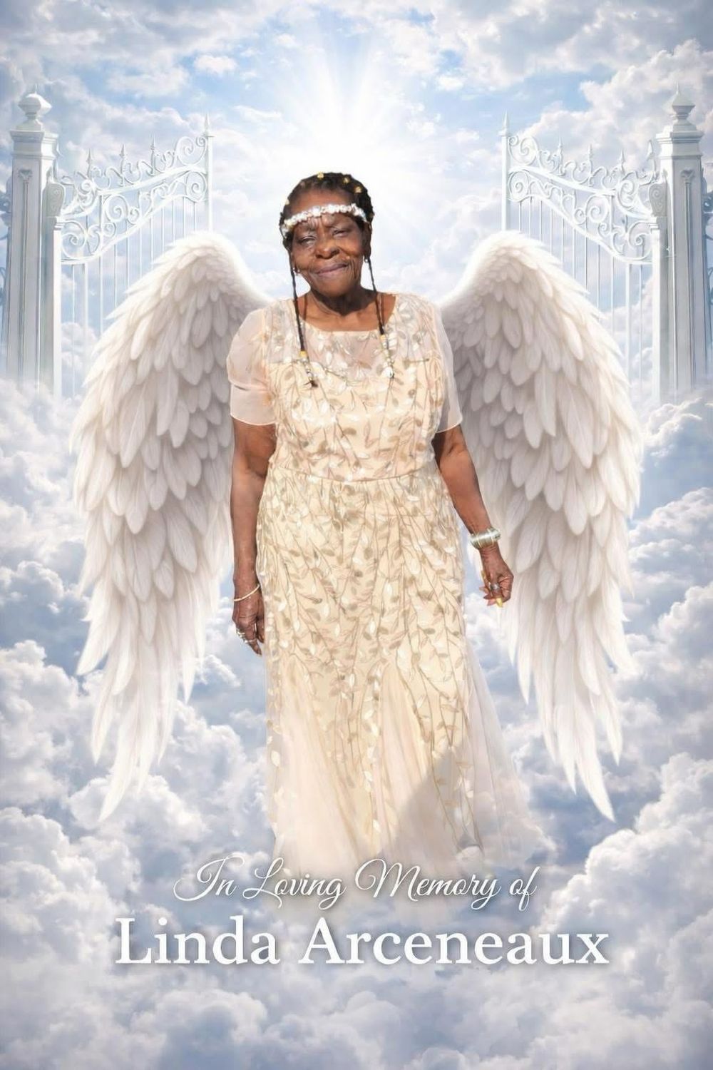 Memorial Oversized Print Shirt: LINDA ARCENEAUX