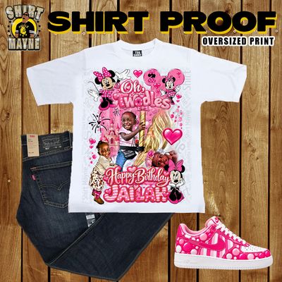Oversized Print Shirt:  Oh Twoodles Birthday