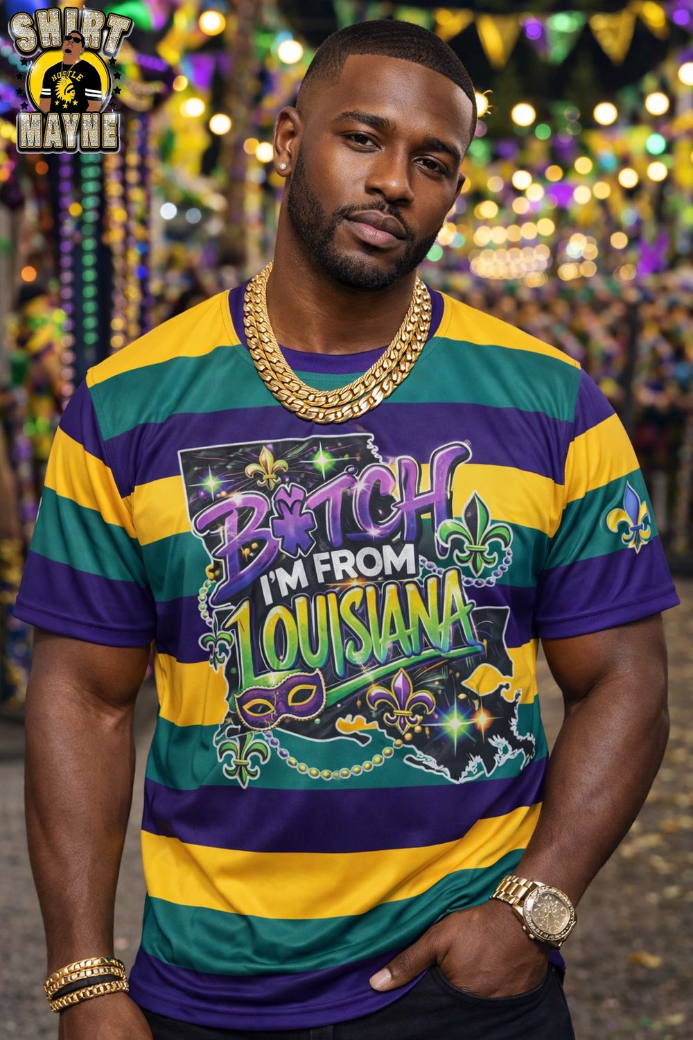 Mardi Gras B*TCH I'm from Louisiana Shirt 