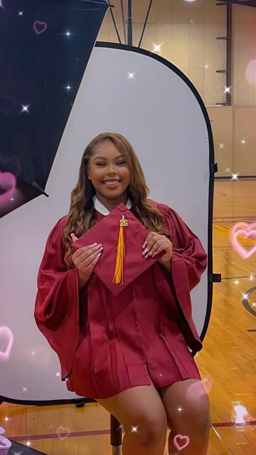 Oversized Print Shirt: Christanna Graduation