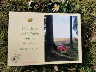 10 Fotopostkarten für die Wünsche der Eltern an das Kind / erster Elternabend im Kindergarten/Krippe/
Hort/ Schule + 5 Vorlagen als PDF
