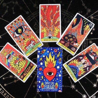 Del Fuego Tarot Cards 78 sheets/box Sealed/Digital Guidebook