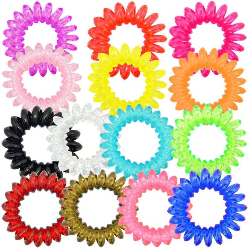Spiral Hair Ties Pack of 4 - Medium Size