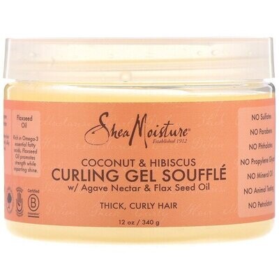 SheaMoisture, Curling Gel Souffle, Coconut & Hibiscus, 12 oz (340 g)