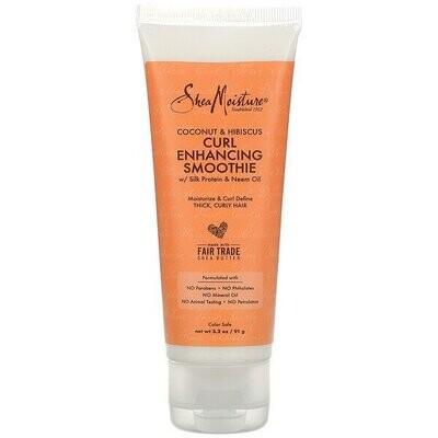 SheaMoisture, Curl Enhancing Smoothie with Silk Protein &amp; Neem Oil, Coconut &amp; Hibiscus, 3.2 oz (91 g)