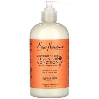 SheaMoisture, Curl &amp; Shine Conditioner, Coconut &amp; Hibiscus, 13 fl oz (384 ml)