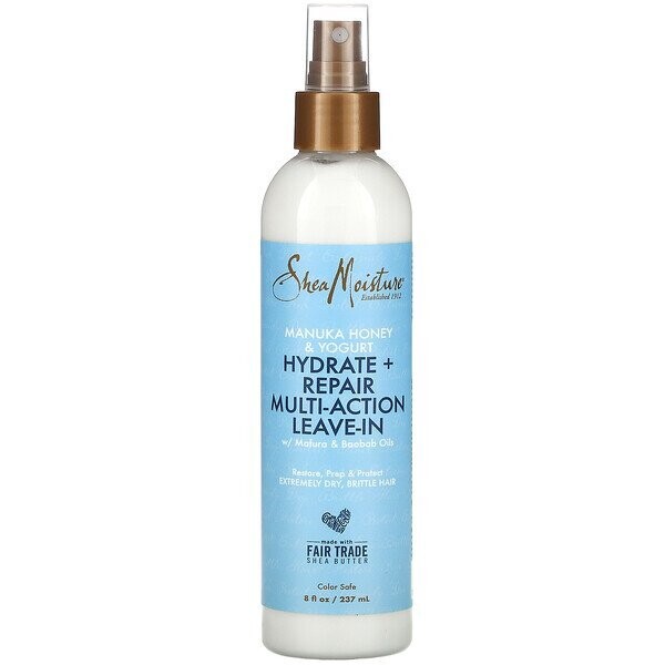 SheaMoisture, Hydrate + Repair Multi-Action Leave-In, Manuka Honey &amp; Yogurt, 8 fl oz (237 ml)