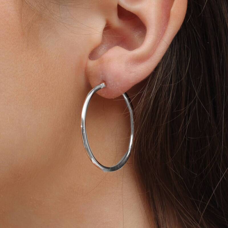 Silver Hoop Earing