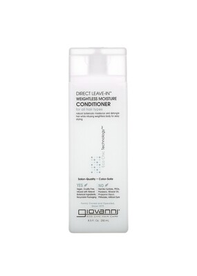 Giovanni Direct Leave-In Weightless Moisture Conditioner, For All Hair Types, 8.5 fl oz (250 ml)