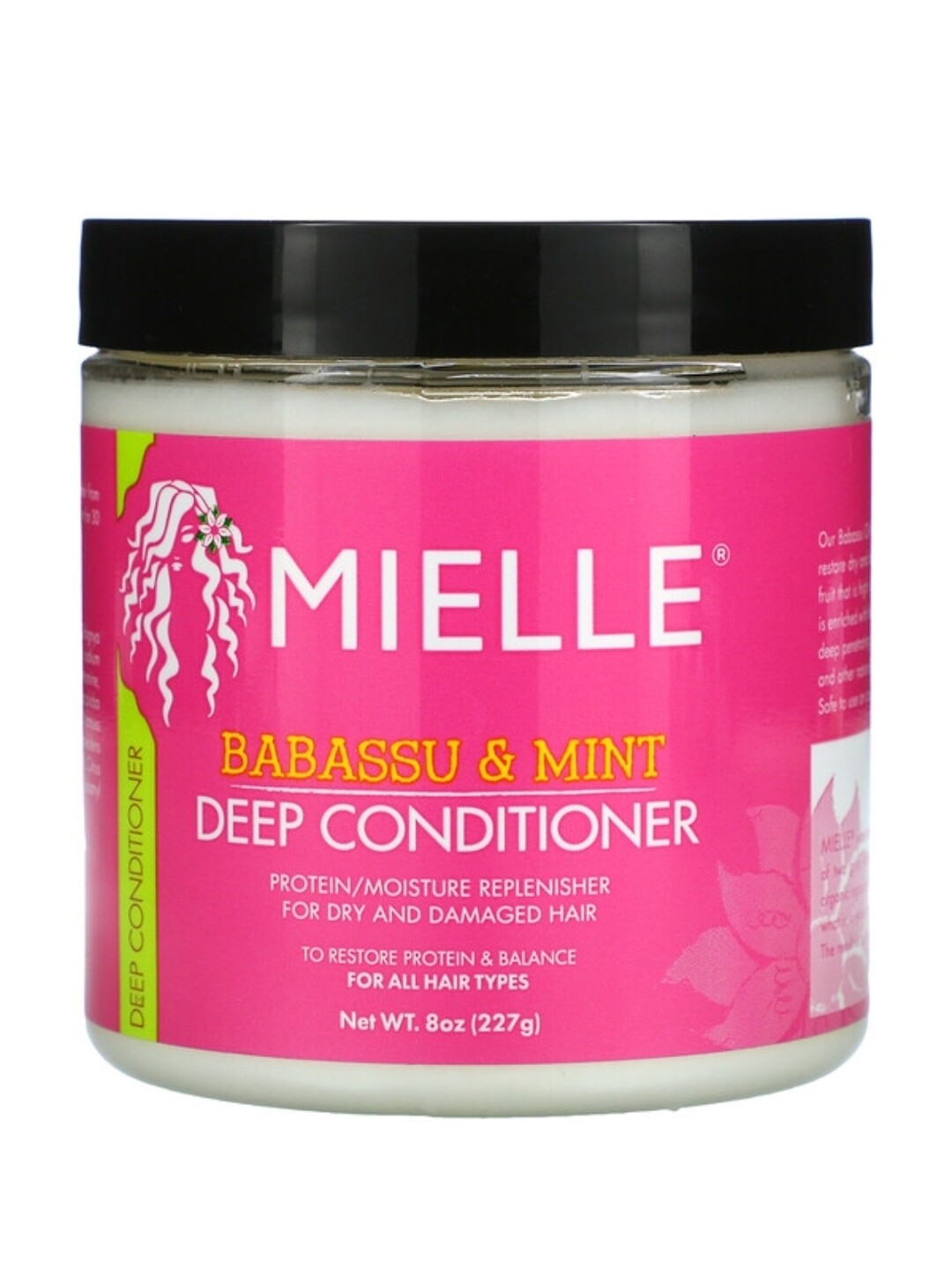 Mielle Deep Conditioner, For All Hair Types, Babassu &amp; Mint, 8 oz (227 g)