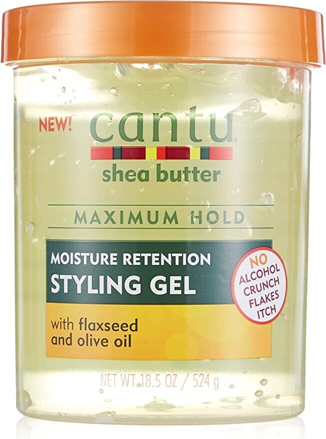 Cantu Shea Butter Maximum Hold Moisture Retention Styling Gel with Flaxseed and Olive Oil 524g