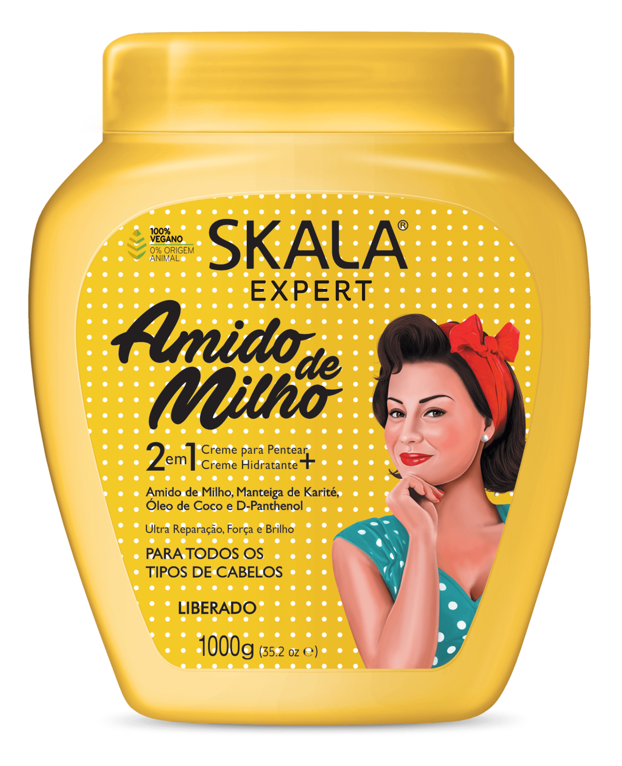 Skala Expert Corn Starch - Amido de Milho - All Hair Treatment Cream 1000 g