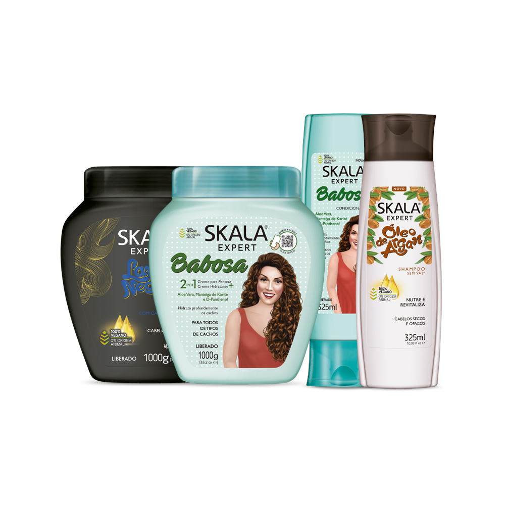 CURLY AND KINKY HAIR SKALA PACKAGE (EXTREMELY DRY HAIR AND SCALP) + FREE MOISTURIZER