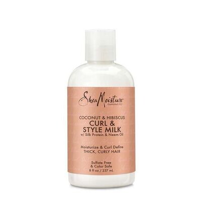 SHEAMOISTURE, COCONUT &amp; HIBISCUS CURL &amp; STYLE MILK, 8 fl oz / 236 mL