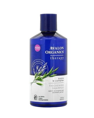 Avalon Organics Thickening Shampoo, Biotin B-Complex, 14 fl oz (414 ml)