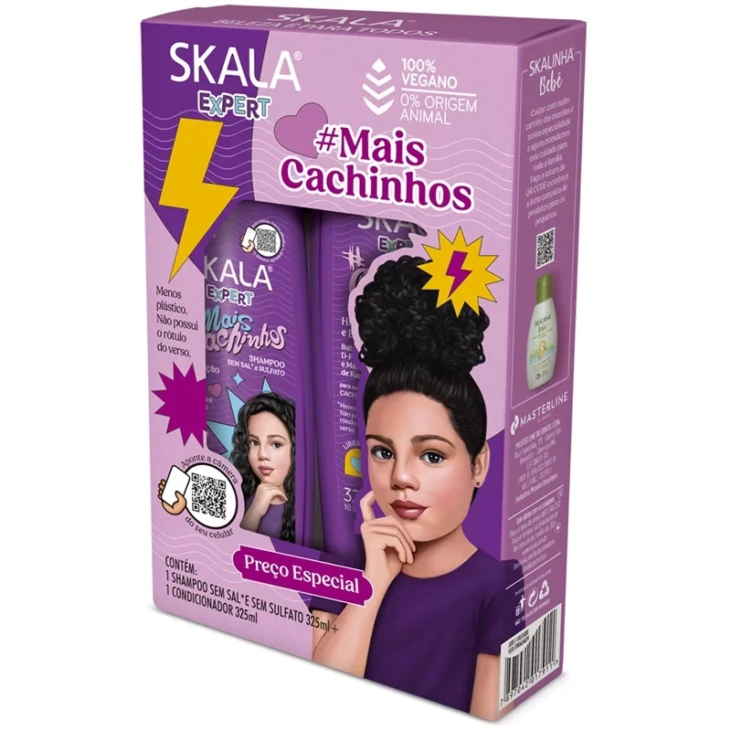 Skala Expert, Kids Mais Cachinhos  Shampoo &amp; Conditioner KIT 