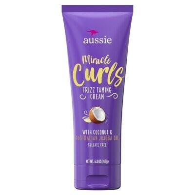 Aussie,Aussie, Miracle Curls, Frizz Taming Cream with Coconut &amp; Jojoba Oil, 6.8 oz (193 g)