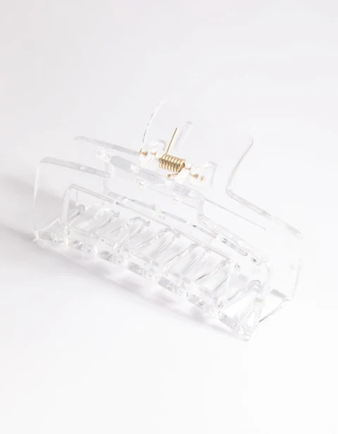 Transparent Rectangular Claw Clips