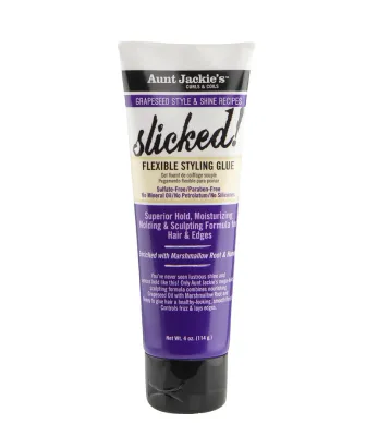 Aunt Jackie&#39;s Curls &amp; Coils, Slicked!, Flexible Styling Glue, 4 oz (114 g)