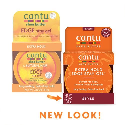 Cantu, Shea Butter for Natural Hair, Extra Hold Edge Stay Gel, 2.25 oz (64 g)
