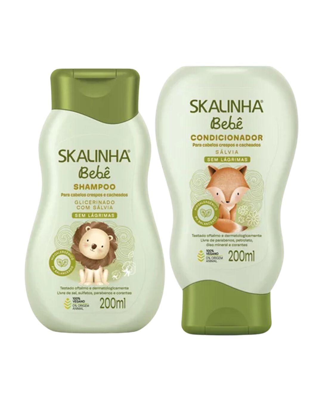 Skalainha Bebê, Glicerinado Sálvia Shampoo &amp; Coditioner Kit