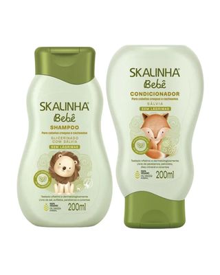 Skalainha Bebê, Glicerinado Sálvia Shampoo &amp; Coditioner Kit