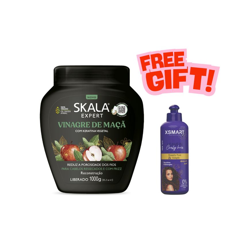 Skala Apple Vinegar and Keratin Mask 1Kg  + FREE Xsmart leave in 250 ml