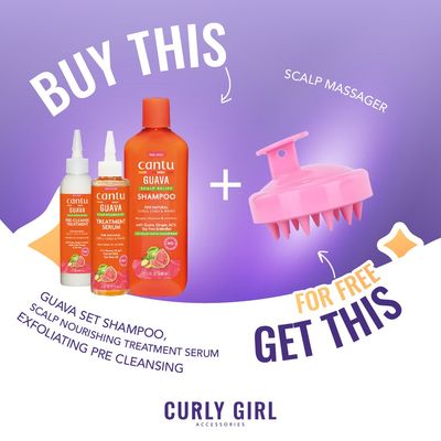 Cantu Guuava Scalp Treatment Bundle + FREE SCALP MASSAGER